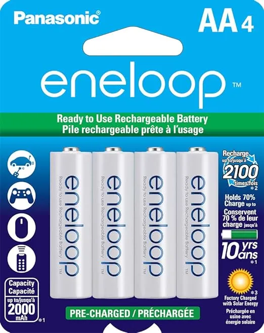 Panasonic Eneloop AA Ni-MH Rechargeable Batteries