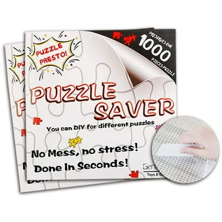 Jigsaw Puzzle Glue Mat Sticks - Saver 1000 Pieces Peel Stick with Strong Adhensive Paper Roll Up Frame Table Clear for Kids or Adult