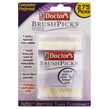 The Doctor's BrushPicks Interdental Toothpicks, 275 Picks