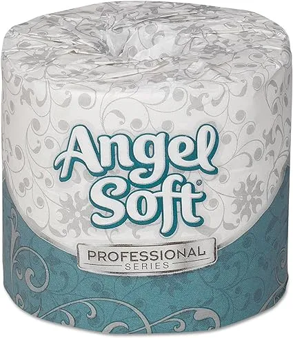 Angel Soft Professional Series Individually-Wrapped 450 Sheet 2-Ply Premium Embossed Toilet Tissue Roll - 80/Case