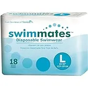 Swimmates Disposable Adult Swim Diapers, Large - 18 pack