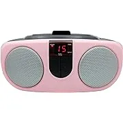  Reproductor De Cd Portatil Srcd243 Con Radio Am/fm, Boombox (Rosa)