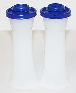 Tupperware Large Hourglass Salt and Pepper Shakers, Tokyo Blue