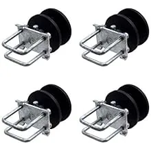 4" Square Post x 2" Square Gate Frame Premium Nylon Cantilever Roller for Sliding Gates (Pack of 4)