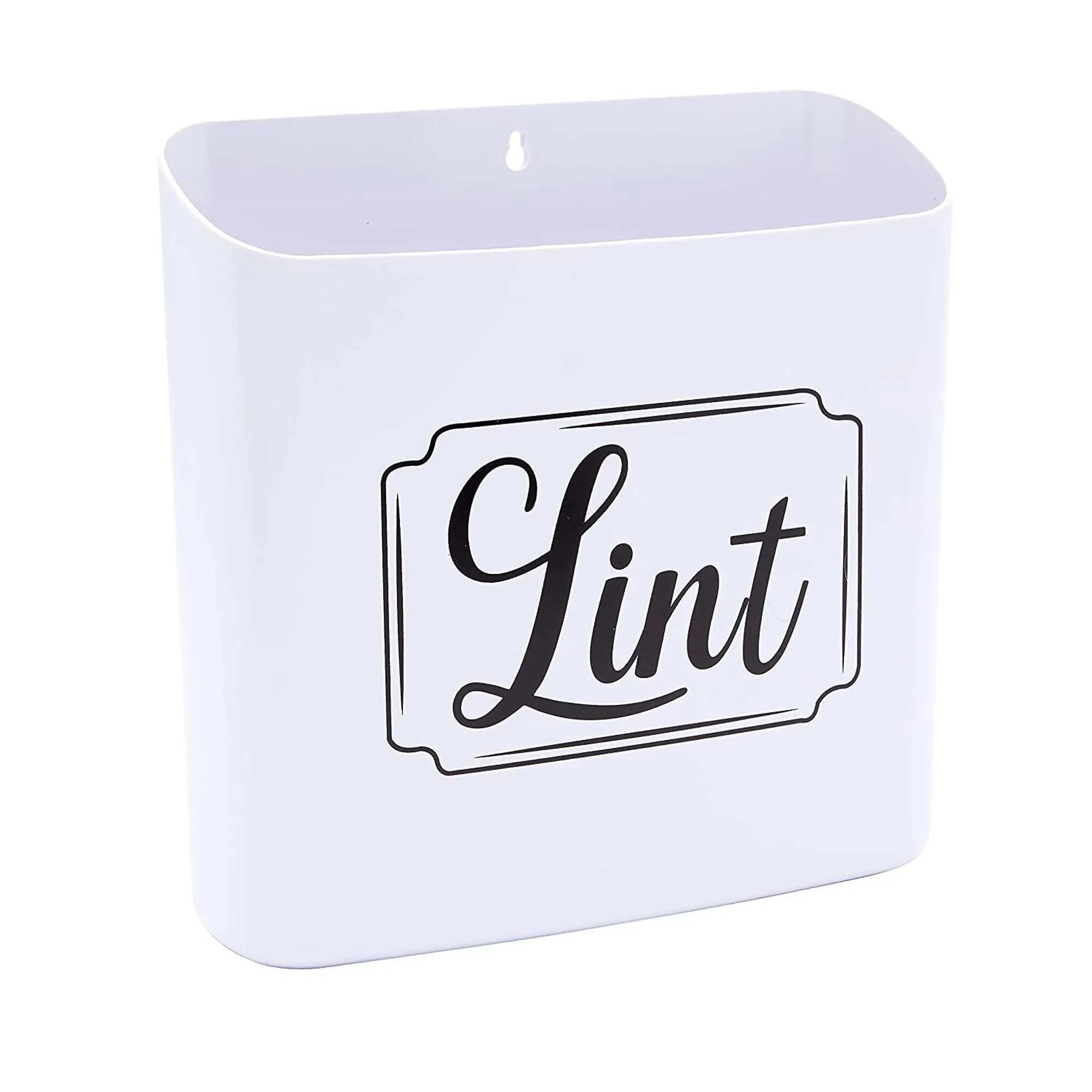 Lint Bin for Laundry Room, Magnetic Wall Mounted Trash Can (9.25 x 9.25 x 2.75 in)