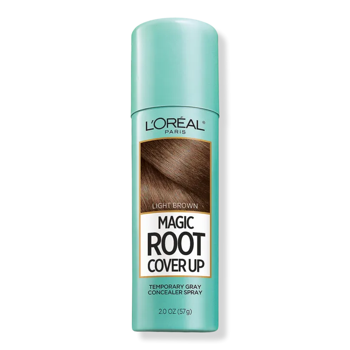 L'Oreal Paris Magic Root Cover Up Gray Concealer Spray Medium Brown 4 oz (2 pack)