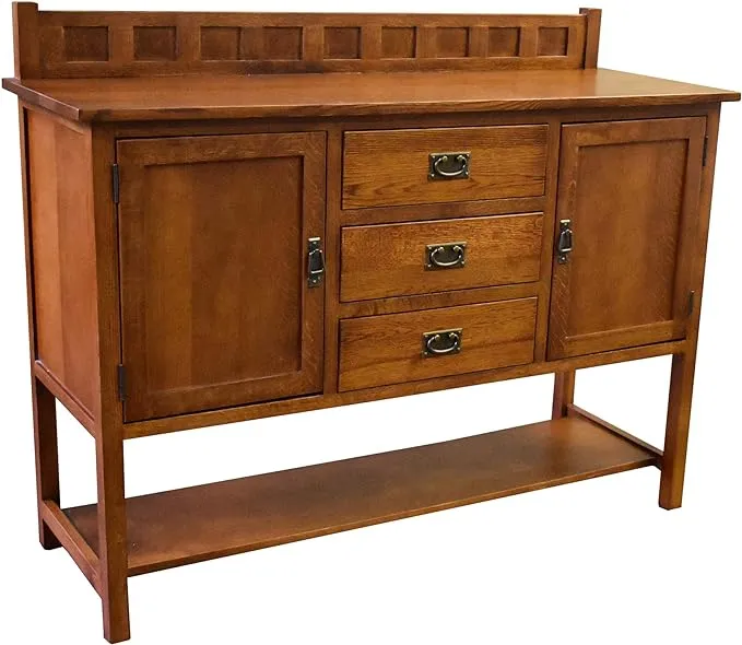 Crafters and Weavers Mission Turner Sideboard with 3 Drawers and 2 Doors - Michael's Cherry (MC-A)