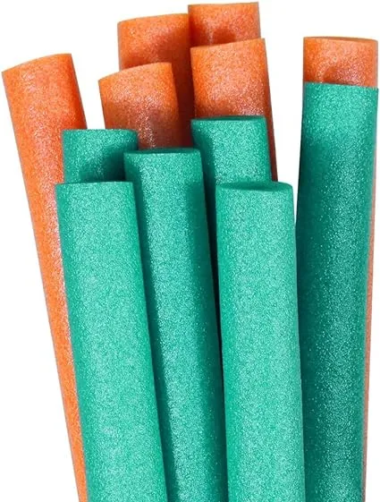 Pool Mate Premium Swimming Pool Noodles - Teal and Orange 12-Pack