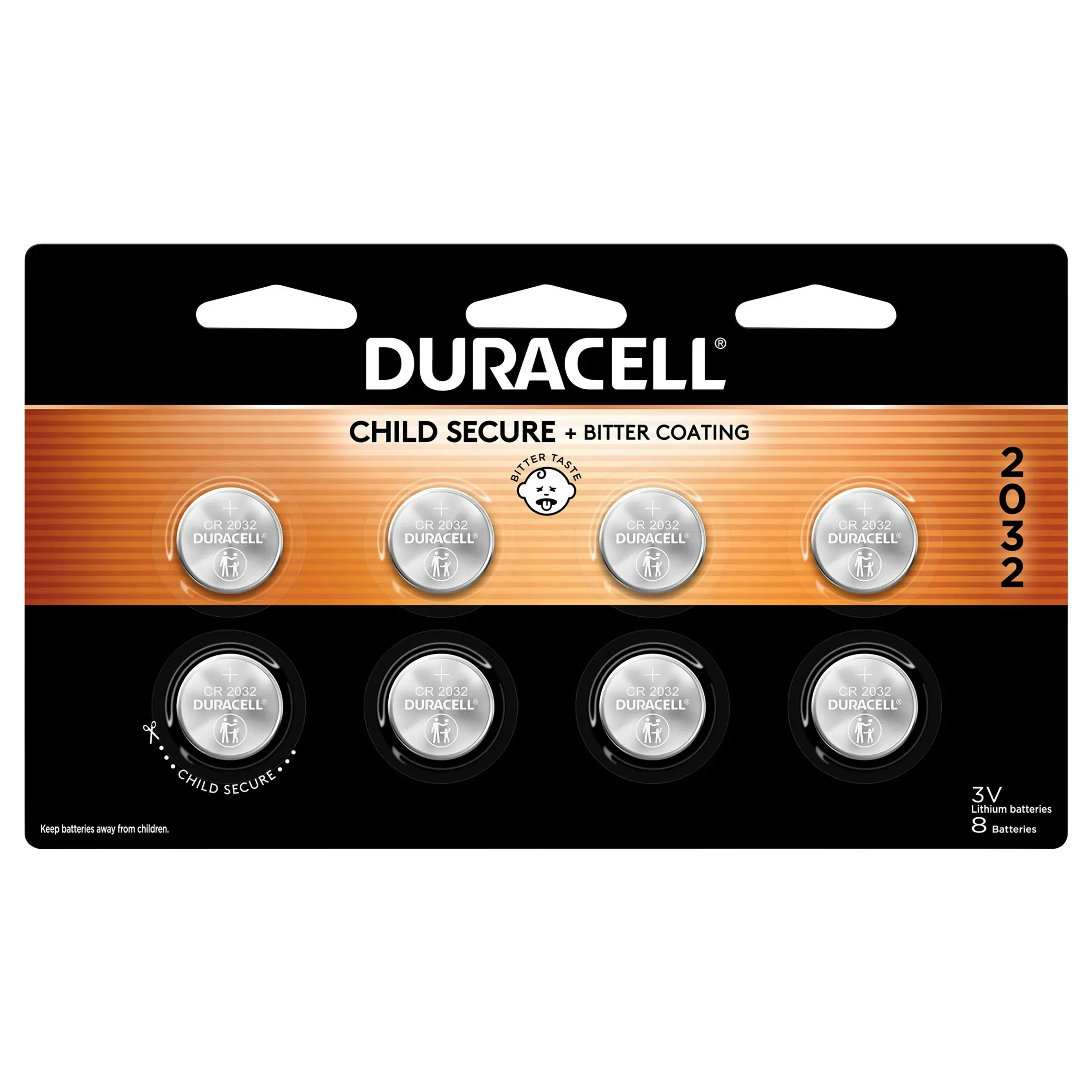 Duracell DL2032 Lithium Medical Battery, 3V - 4 pack