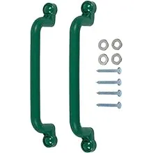 Swing Set Stuff Playground Handles with SSS Logo Sticker, Green, 13"