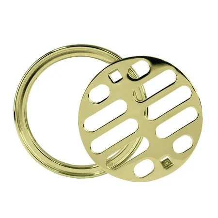 Brass Snap-In Shower Strainer Grid and Crown in Polished Nickel