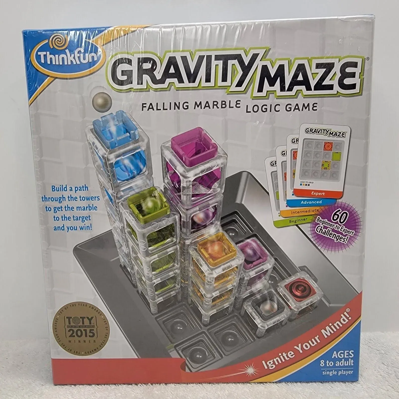 Jeu cérébral et jouet STEM ThinkFun Gravity Maze Marble Run pour garçons et filles à partir de 8 ans : lauréat du prix du jouet de l'année