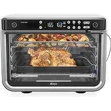 Ninja DT251 Foodi 10-in-1 Smart XL Air Fry Oven, Bake, Broil, Toast, Roast, Digital Toaster, Thermometer, True Surround Convection up to 450°F, includes 6 trays & Recipe Guide, Silver