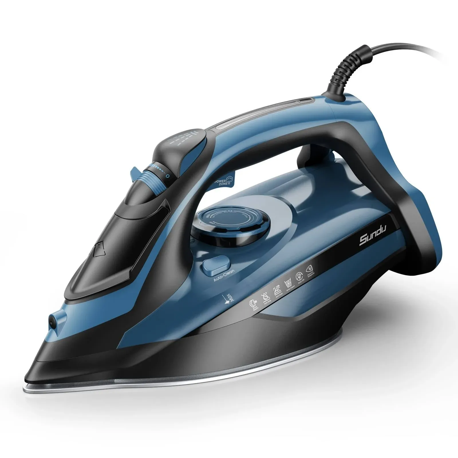 Sundu Steam Iron for Clothes with Rapid Heating Ceramic Coated Soleplate, 1700W ...