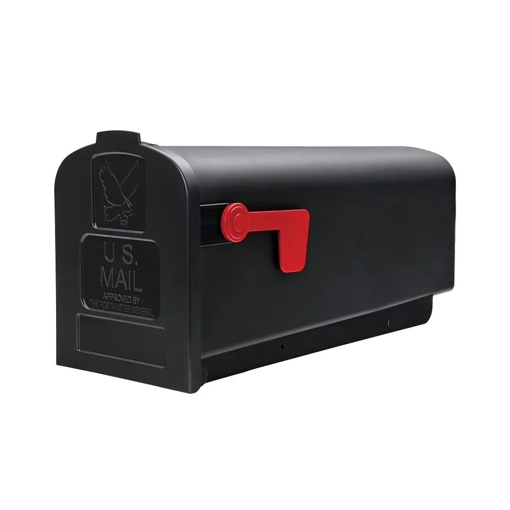 Architectural Mailboxes Post Mount Black Plastic Standard Mailbox