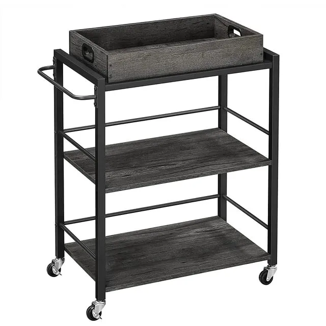 VASAGLE Kitchen Serving Cart with Wheels and Handle