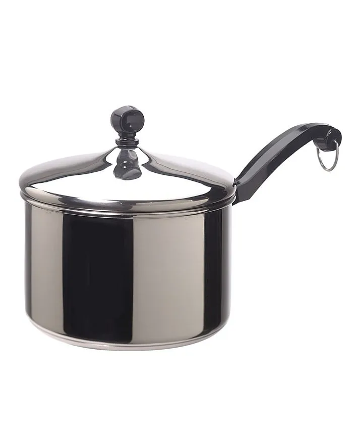 Farberware Classic Stainless Steel Sauce Pan/Saucepan with Lid, 3 Quart, Silver