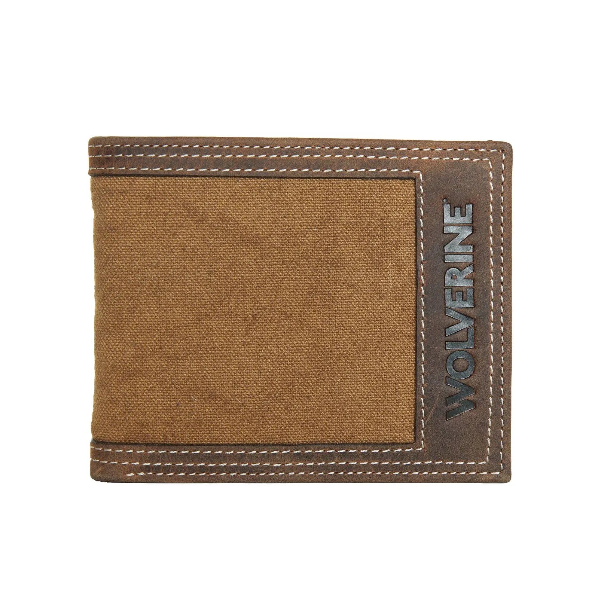 WOLVERINE Men's RFID Blocking Rugged Bifold & Passcase Wallets (Avail in Cotton Canvas Or Leather)