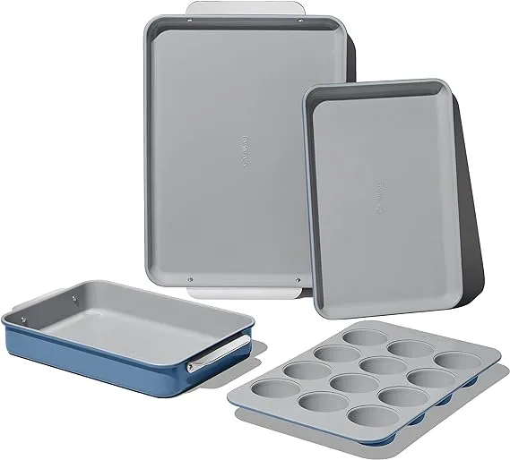 Caraway Nontoxic Ceramic 5-Piece Bakeware Set Slate