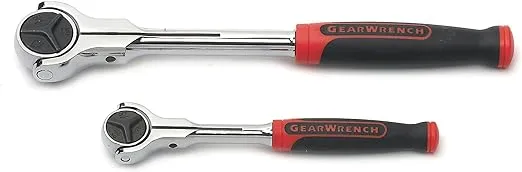 GEARWRENCH 2 Pc. 1/4" & 3/8" Drive 72 Tooth Dual Material Roto Ratchet Set - 81223