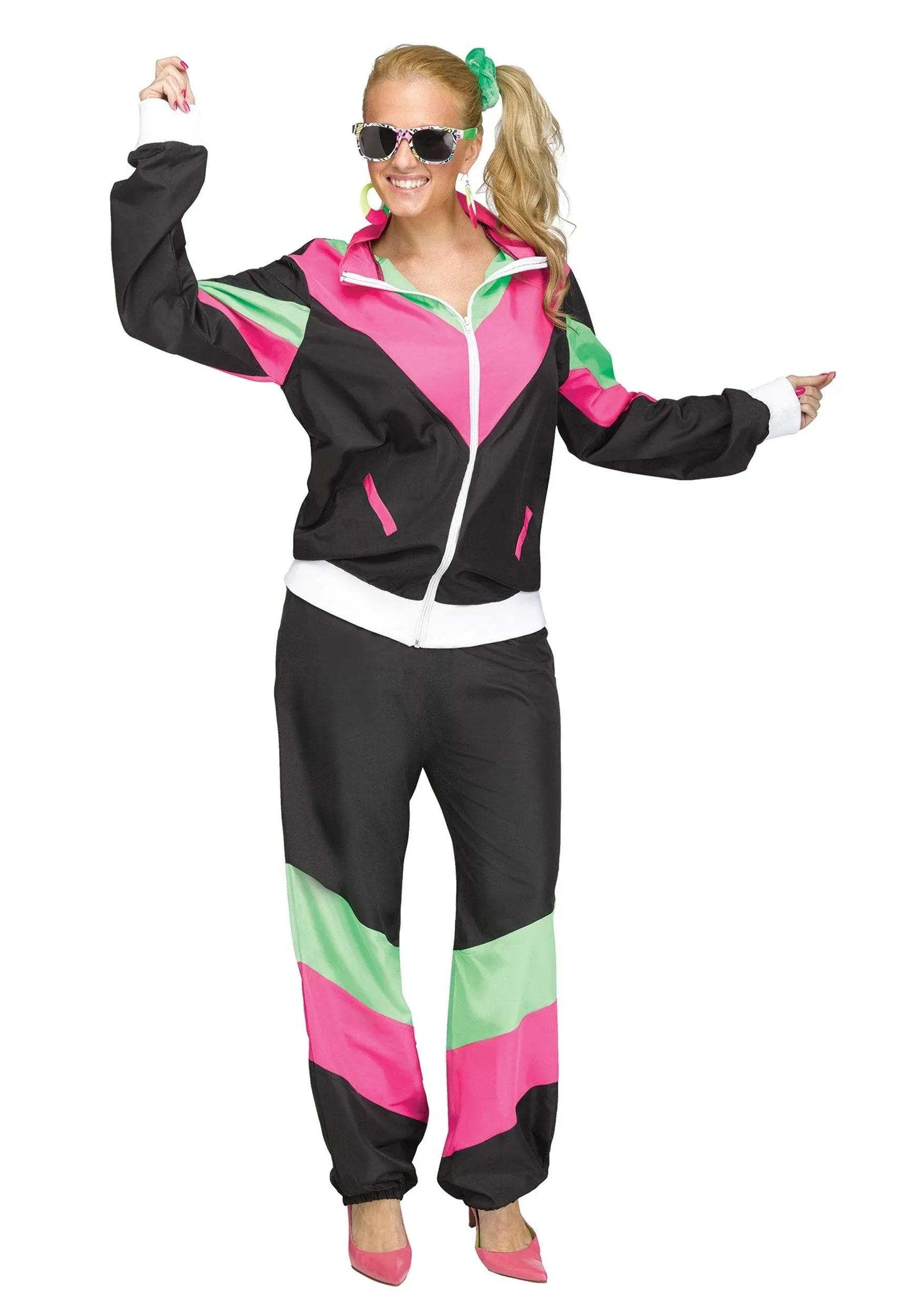 Fun World Women's 80's Track Suit Costume