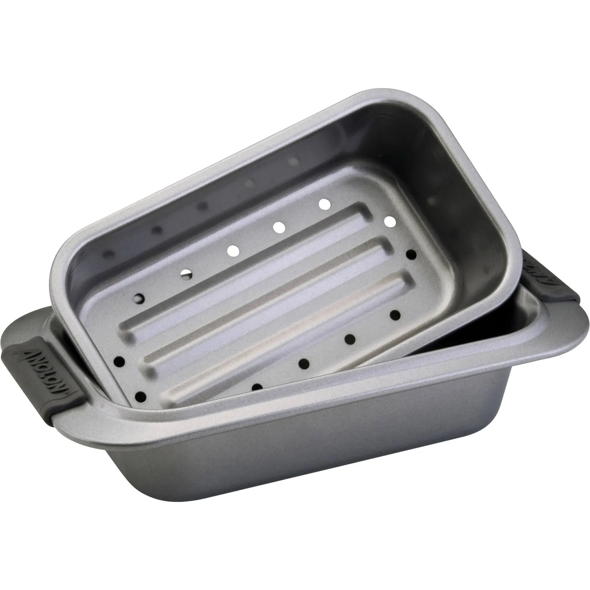 Anolon Advanced Nonstick Bakeware 2-Piece Loaf Pan Set, Gray