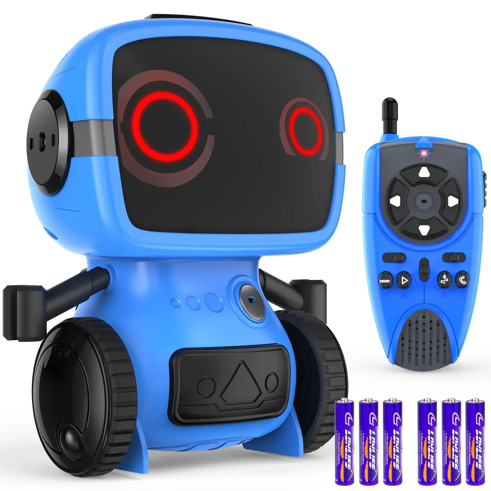 Robot Toys for Boys & Girls, Remote Control Robot for Kids, Auto-Demonstration, Talkie, and Programming Functions, Flexible Arms, Dance, Music, Big Eyes Toys for Boys 4-6 8-12