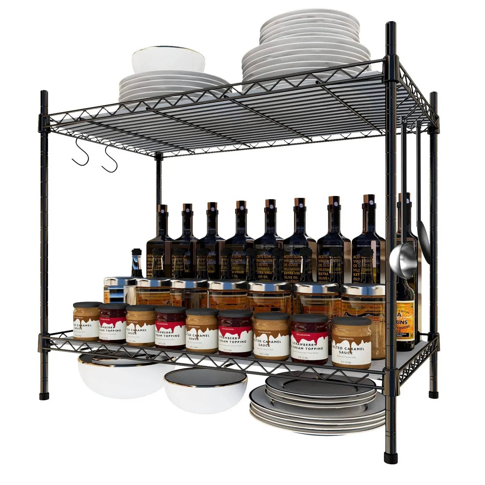 Spice Rack Organizer Carbon Steel Seasoning Rack 2tier Spice Organizer For Cabin