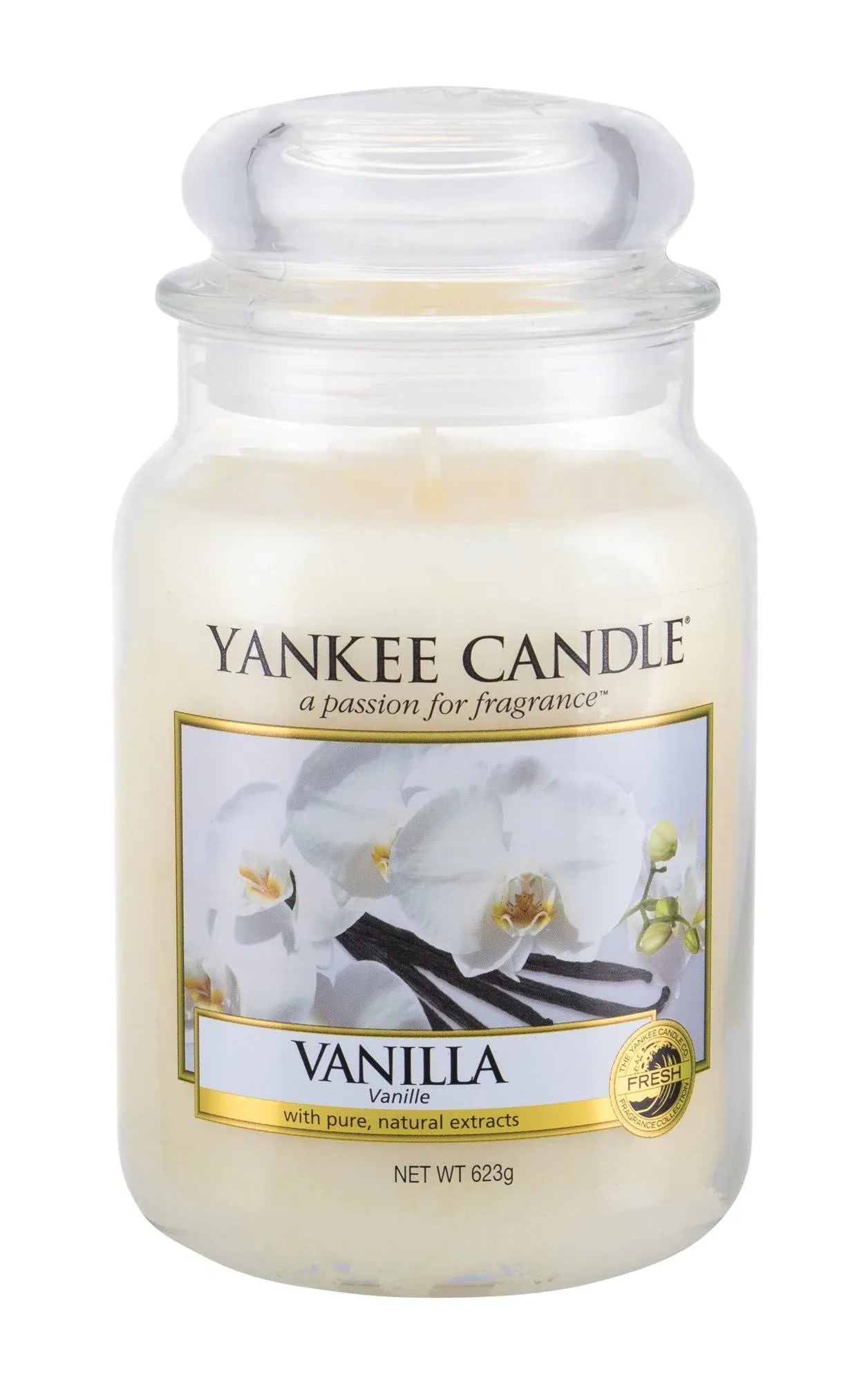 YANKEE CANDLE Vanilla Large Jar Candle, White