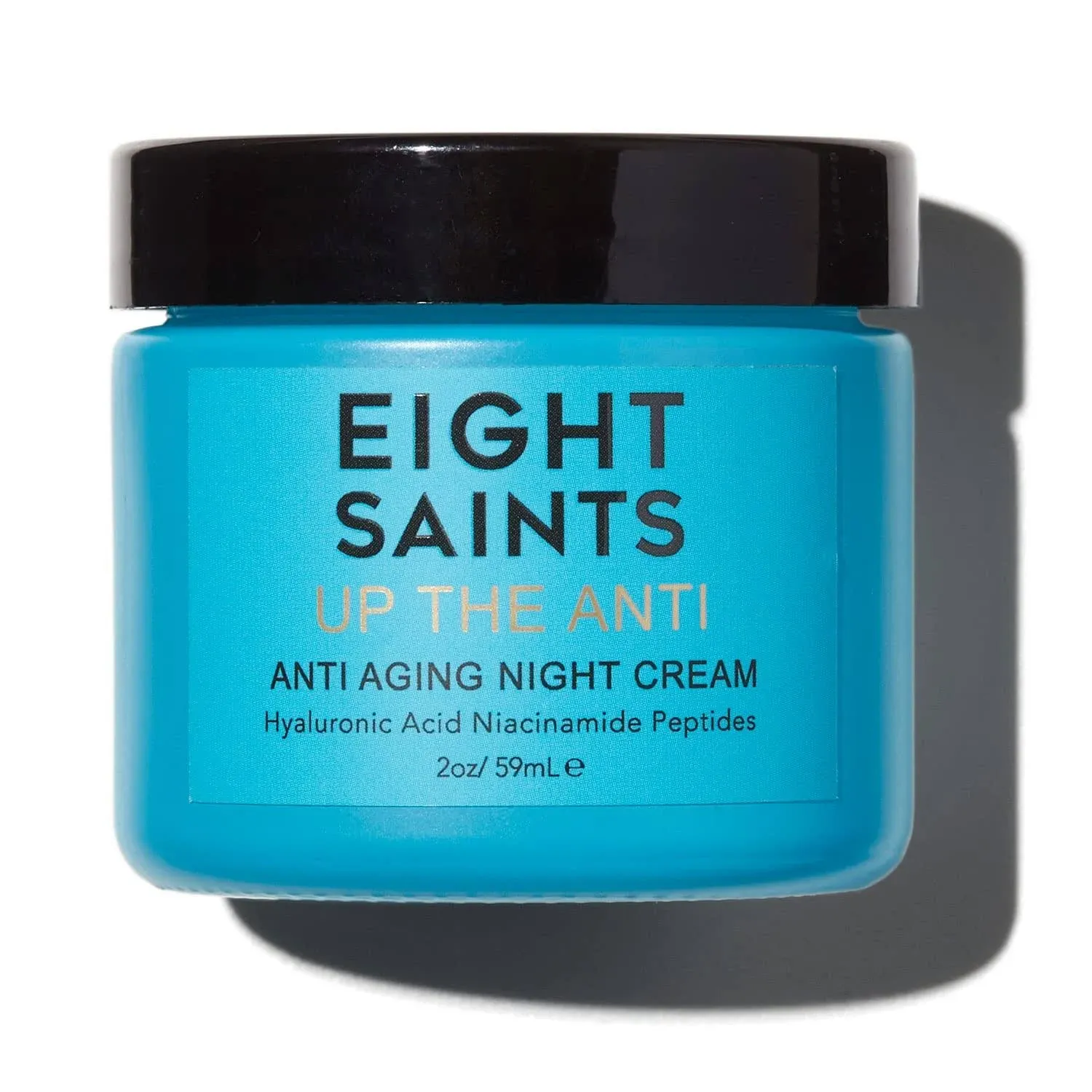 Eight Saints Up the Anti Night Cream Face Moisturizer to Reduce Fine Lines and Wrinkles, Natural and Organic Anti Aging Cream For Face with Niacinamide and Hyaluronic Acid, 2 Ounces