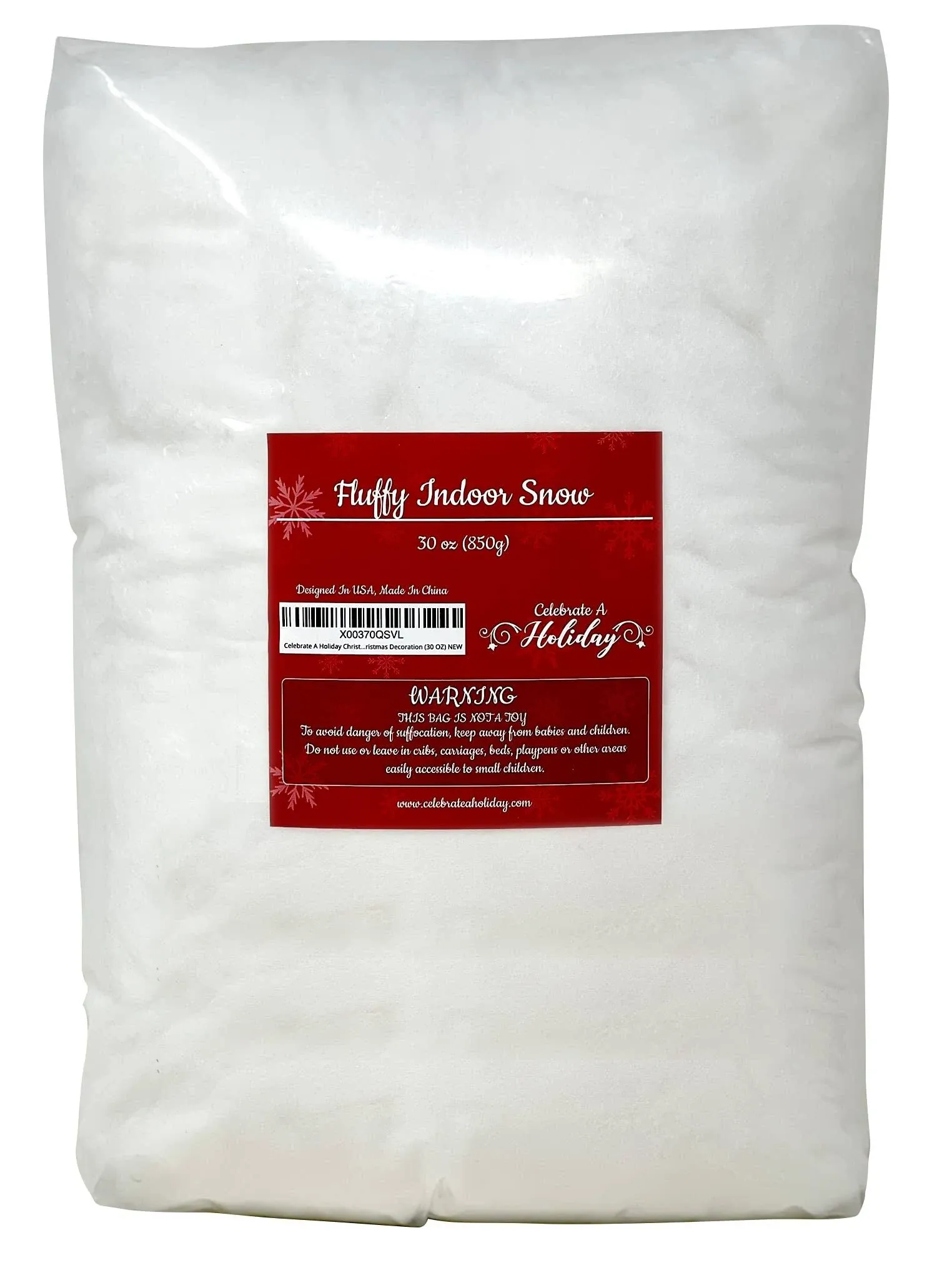 Celebrate A Holiday Christmas Fake Snow Decor - Cotton Like Fluffy Indoor Snow ...