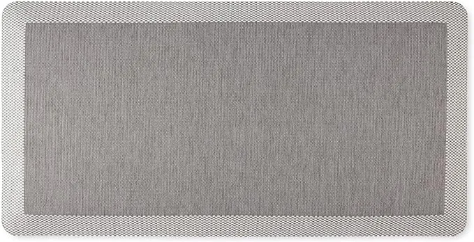 Martha Stewart Mira Modern Heathered Anti-Fatigue Air-Infused Kitchen Mat, Coffee Brown, 19.6"x32"