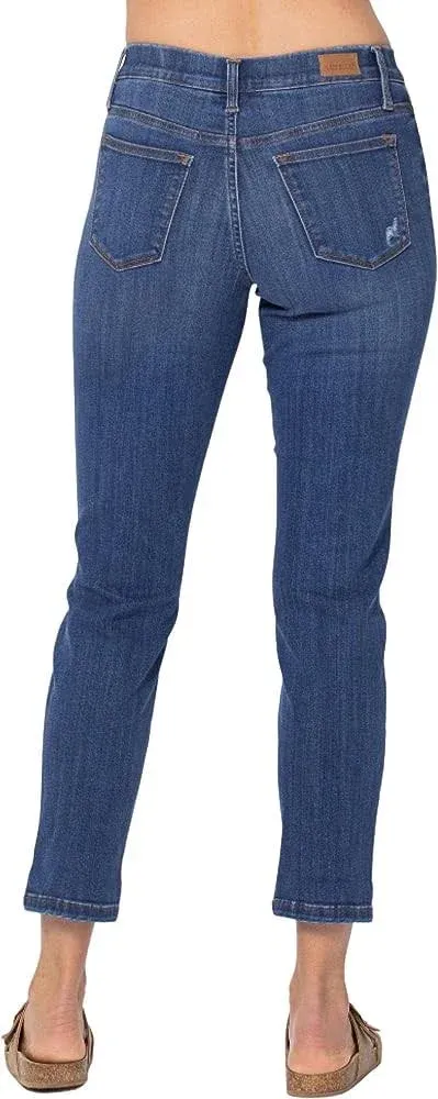 ? Judy Blue Pull-On Destroyed Boyfriend Jeggings