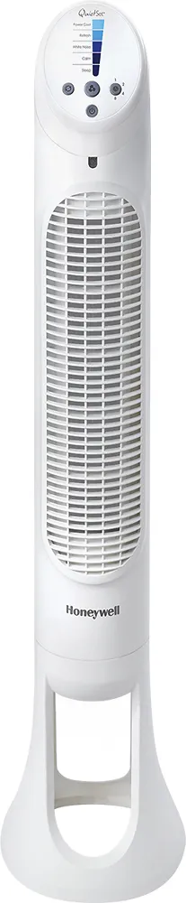 Honeywell Quiet Set Oscillating Electric Tower Stand Fan, White, New, W 15.75" x H 39.8", White, HYF260W