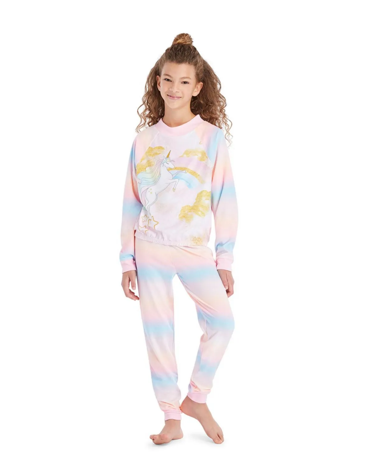 Toddler|Child Girls 2-Piece Pajama Set Kids Sleepwear, Long Sleeve Top and Long Pants PJ Set