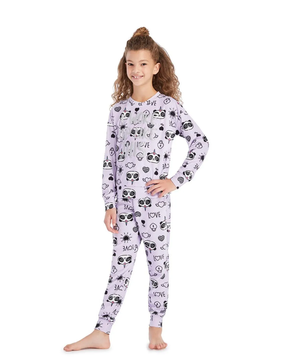 Toddler|Child Girls 2-Piece Pajama Set Kids Sleepwear, Long Sleeve Top and Long Pants PJ Set