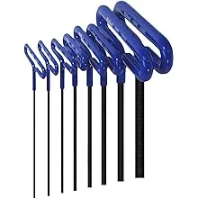 EKLIND 55168 Cushion Grip Hex T-Key allen wrench - 8pc set Metric MM sizes 2-10 (6In shaft)