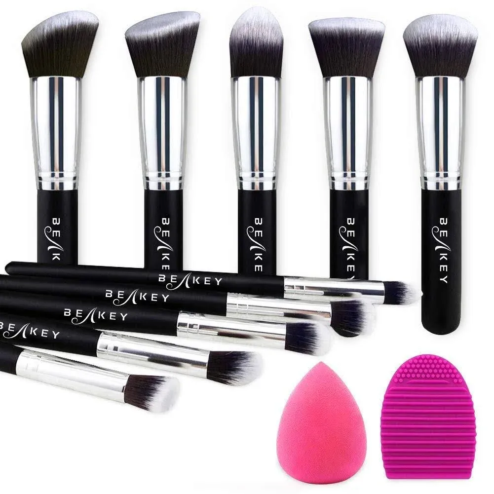 Beakey Makeup Brush Set Premium Synthetic Kabuki Foundation Face Powder Blush