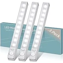 LOFTER-pro Under Cabinet Lights, LED Motion Sensor Light, USB-C Rechargeable 10 LED Closet Lights Wireless Magnetic Stick-Anywhere Night Light for Kitchen, Wardrobe, Closets, Cupboard, Stairs