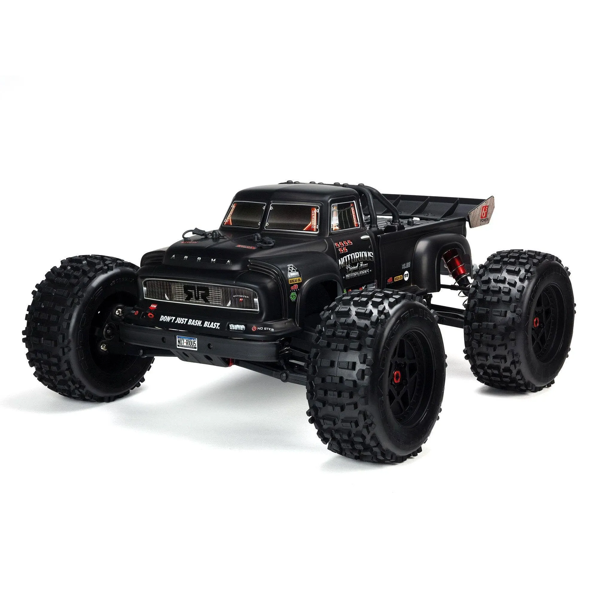 ARRMA 1/8 Notorious 6S V5 4WD BLX Stunt RC Truck with Spektrum Firma RTR (Transmitter and Receiver Included, Batteries and Charger Required), Blue, ARA8611V5T2