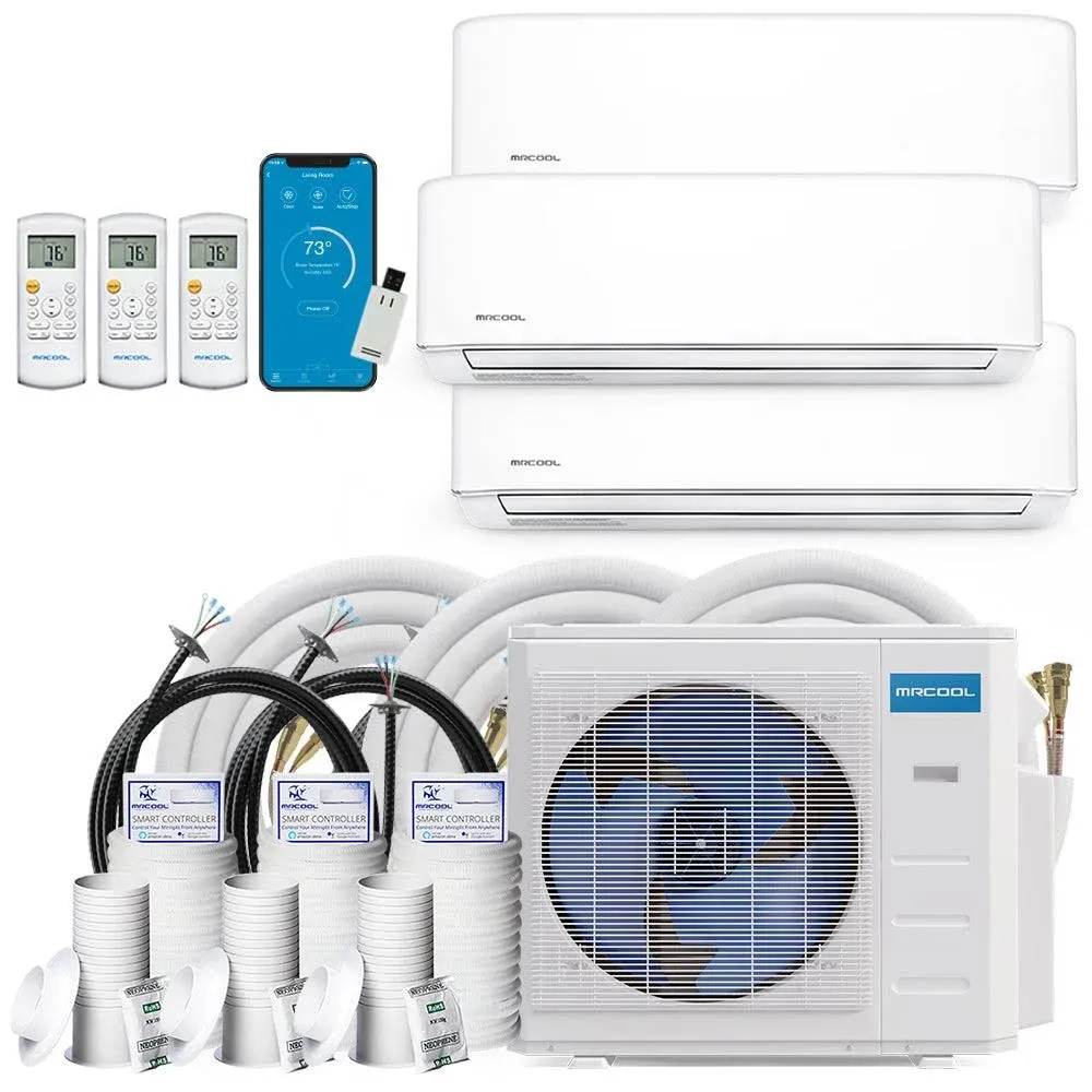 MRCOOL DIY 4th Gen 3 Zone 27000 BTU 22 SEER Ductless Mini Split Heat Pump