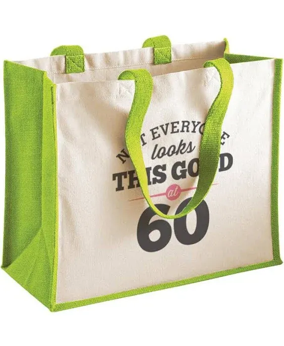 60th Birthday Gift Bag Keepsake for Women Novelty Ladies 60 Shopping Present Tote Idea60th Birthday Gift Bag Keepsake for Women Novelt…