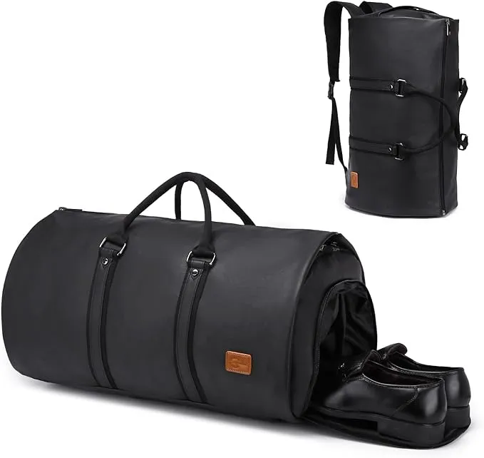 seyfocnia Convertible Travel Garment Bag,Carry on Garment Duffel Bag for Men Women - 2 in 1 Hanging Suitcase Suit Business Travel Bag