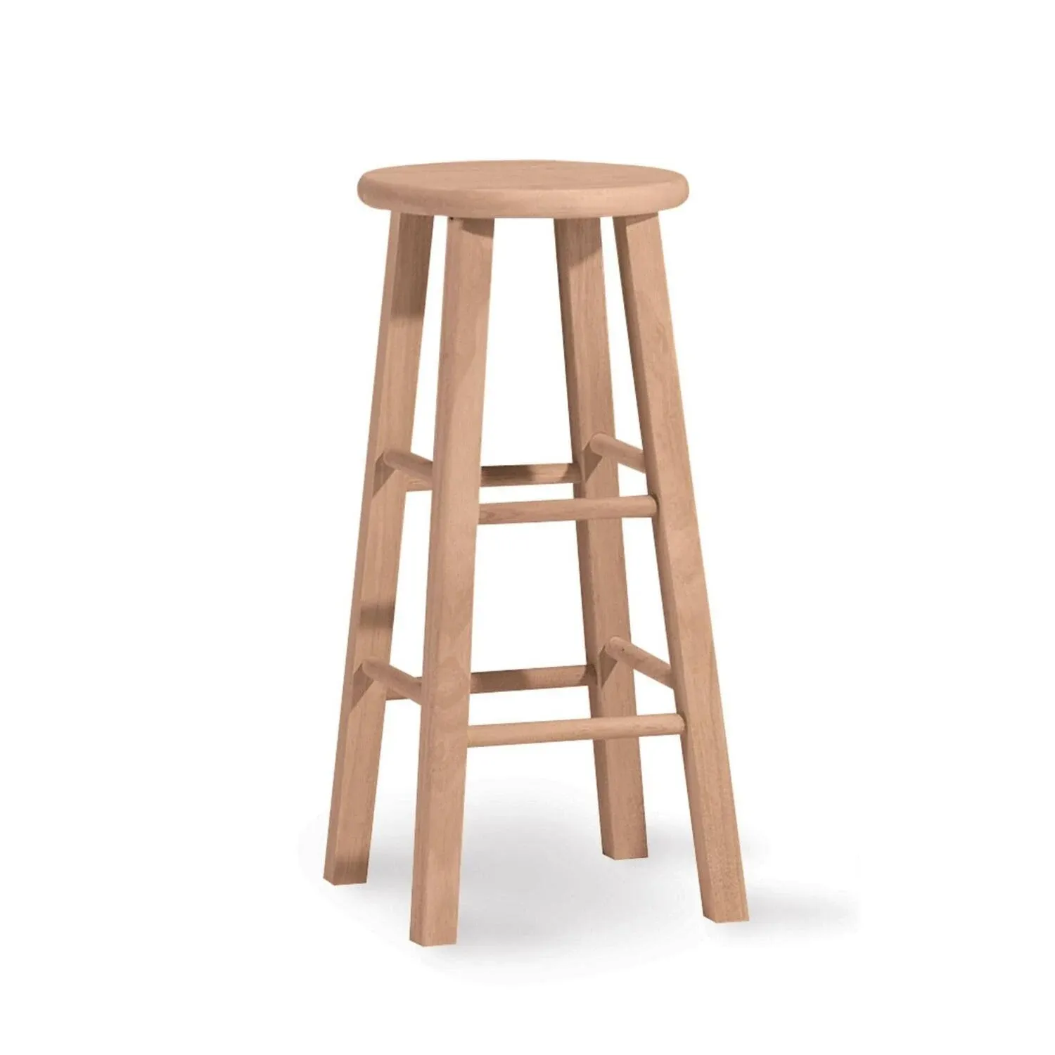 International Concepts 18-Inch Round Top Stool, Unfinished