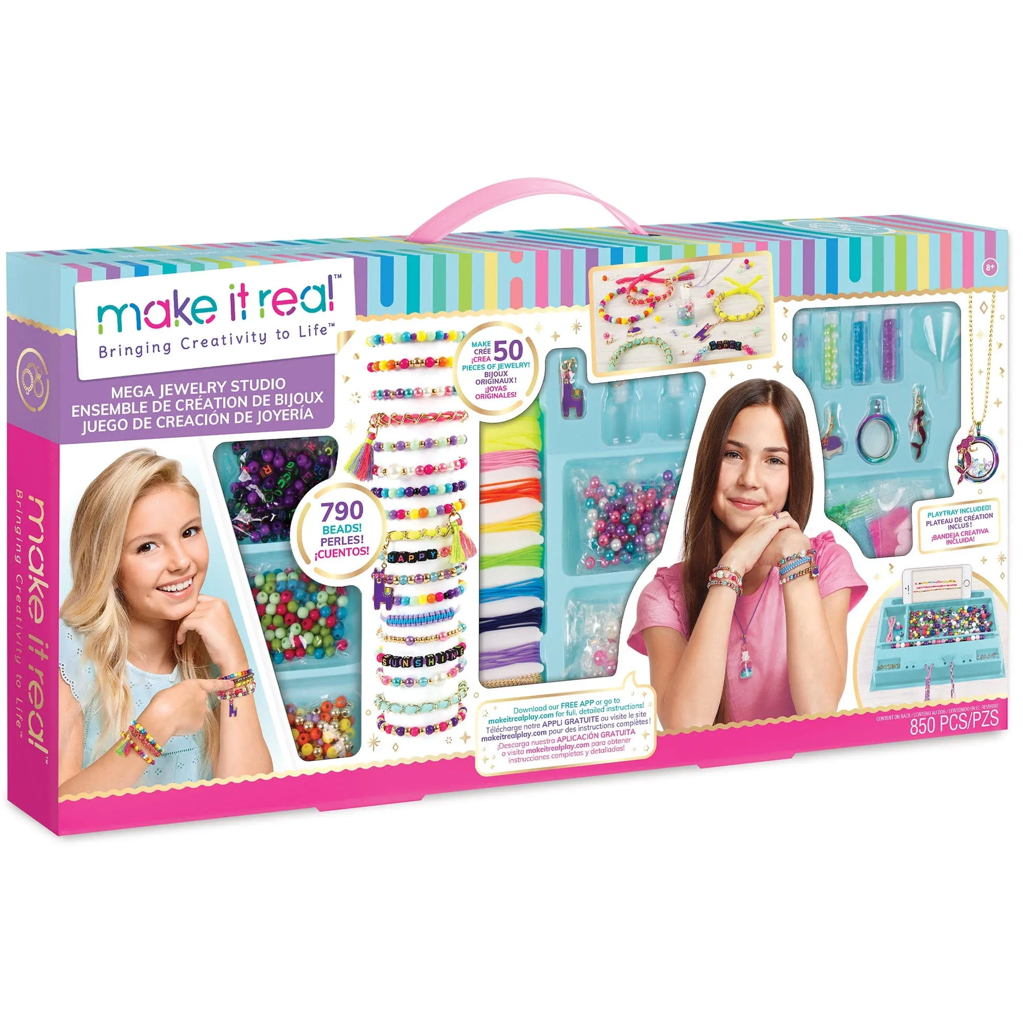 Make it Real - Mega Jewelry Studio - DIY Bead Necklace and Bracelet Making Kit