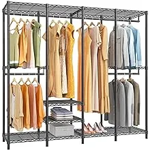 VIPEK V40 Wire Garment Rack Heavy Duty Clothes Rack Freestanding Closet Wardrobe Rack, Max Load 1110lbs, Black