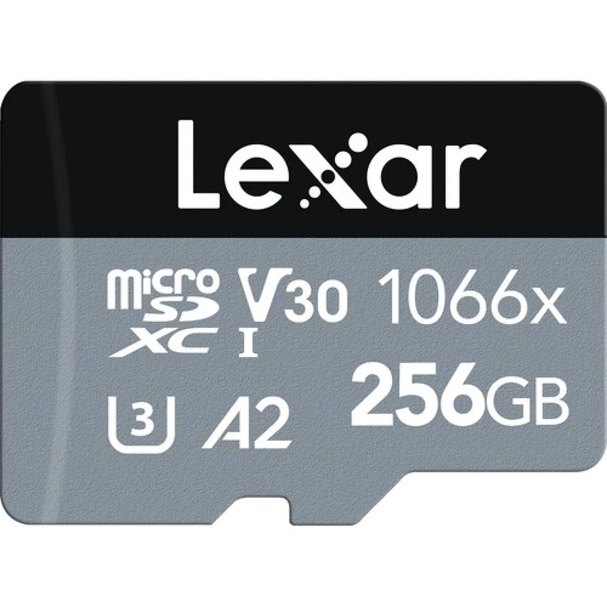 Lexar 256 GB Professional 1066x Micro-SD-Karte mit SD-Adapter, UHS-I, U3, V30, A2, Full HD, 4K, bis zu 160/120 MB/s, für Action-Kameras, Drohnen, Smartphones, Tablets, Nintendo-Switch