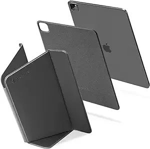 tomtoc Smart Folio Vertical Case for 12.9-inch iPad Pro 6th/5th/4th/3rd Gen 2022-2018, 3-Layer, Separable, Slim Protective Magnetic Stand Cover with 4 Using Modes, Apple Pencil Protective Flap