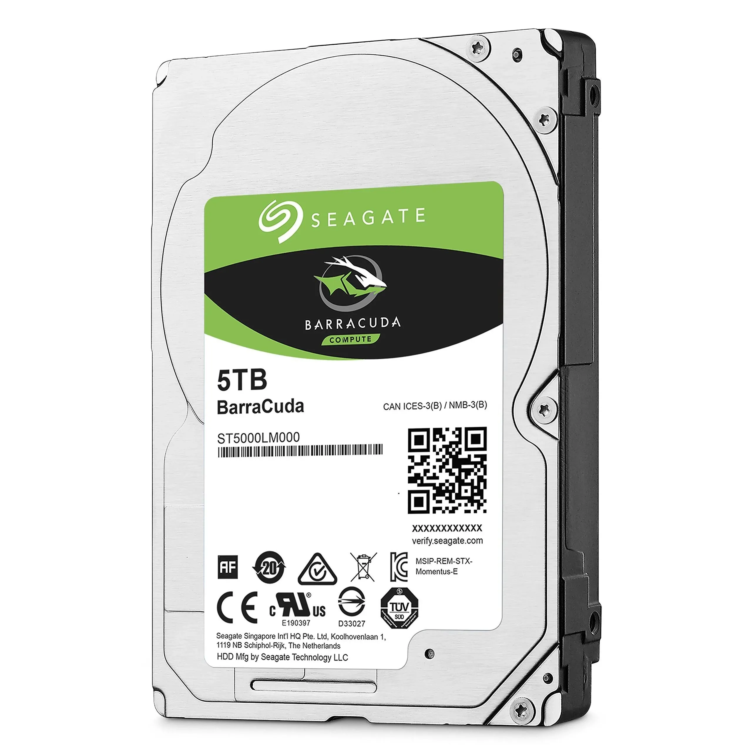 Seagate Barracuda 2.5in 5tb Sata 2.5in 5400rpm 6gb/s 128mb 15