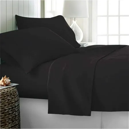 Becky Cameron 3 Piece Sheet Set, Twin, Black